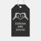 Étiquettes-cadeau Skeleton Mariage du coeur des mains (Devant)