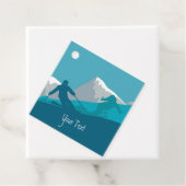 Étiquettes Cadeau Ski alpin personnalisé (En situation)