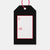 Étiquettes-cadeau Ski de rennes de Noël (Dos)