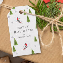 Ski Downhill Joyeuses vacances