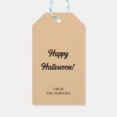 Étiquettes-cadeau Skulls Dots Boho Motif Abstrait Halloween (Dos)