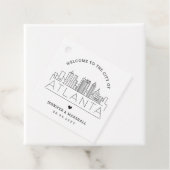 Étiquettes Cadeau Skyline Atlanta | Accueil Mariage (En situation)