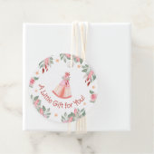 Étiquettes Cadeau Sleepover Fille de la fête du bois rose Teepee Ann (En situation)