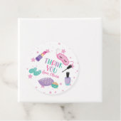 Étiquettes Cadeau Sleepover soirée rose violet entre (En situation)