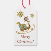 Étiquettes-cadeau Sleigh Snowflop Holiday (Devant)