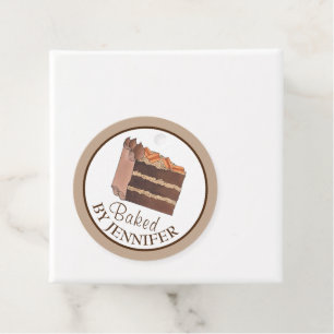 Étiquettes Cadeau Slice De Gâteau Au Chocolat Allemand Fabriqué Mais