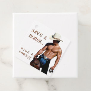 Étiquettes Cadeau SlipperyJoe's sauve cheval monter chapeau de cowbo