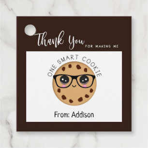 Étiquettes Cadeau Smart Cookie Enseignant Merci Appréciation Cadeau