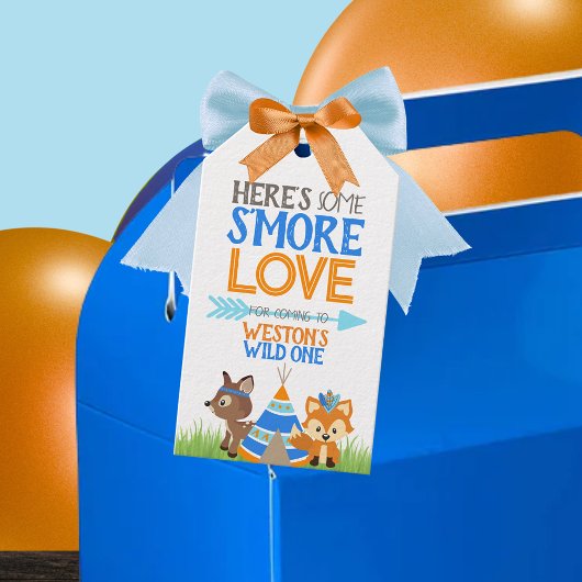 Étiquettes-cadeau Smore Love Woodland Wild One Birthday Favoriser Ta