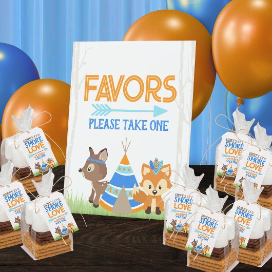 Étiquettes-cadeau Smore Love Woodland Wild One Birthday Favoriser Ta