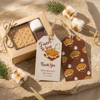 Étiquettes-cadeau S'more To Love Fête de Bébé Camping d'Hiver