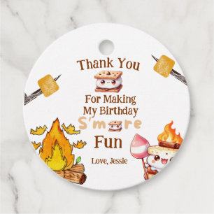 Étiquettes Cadeau Smores Anniversaire Merci Tags Favoriser Tags Smor