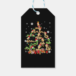 Étiquettes-cadeau Snake Christmas Tree mignonne Christmas Light Père