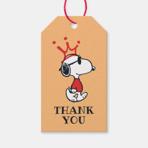 Étiquettes-cadeau Snoopy - Joe Cool Crown
