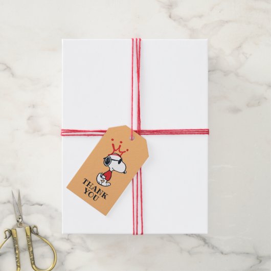 Étiquettes-cadeau Snoopy - Joe Cool Crown (Avec de la ficelle)