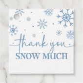Étiquettes Cadeau Snowflake 1er anniversaire Merci d'hiver (Devant)