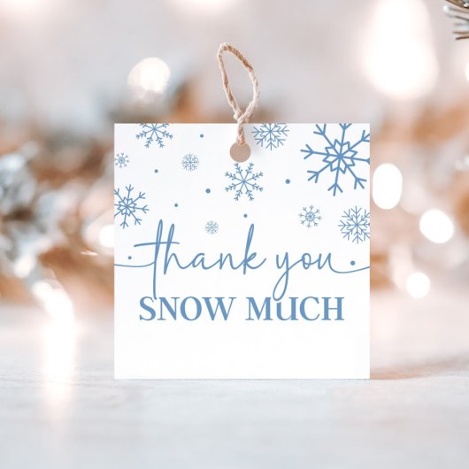 Étiquettes Cadeau Snowflake 1er anniversaire Merci d'hiver