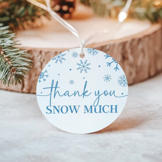 Étiquettes Cadeau Snowflake 1er anniversaire Merci d'hiver
