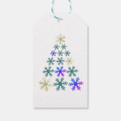 Étiquettes-cadeau Snowflakes, arbre de Noël festif (Dos)