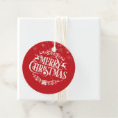 Étiquettes Cadeau Snowflakes classique de Noël Joyeux Photo (En situation)