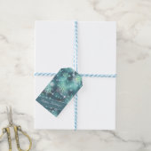 Étiquettes-cadeau Snowflakes le plus beau Motif ID Turquoise846 (Avec de laficelle)