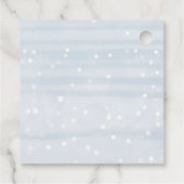 Étiquettes Cadeau Snowflakes Winter Boy Baby shower Merci (Dos)