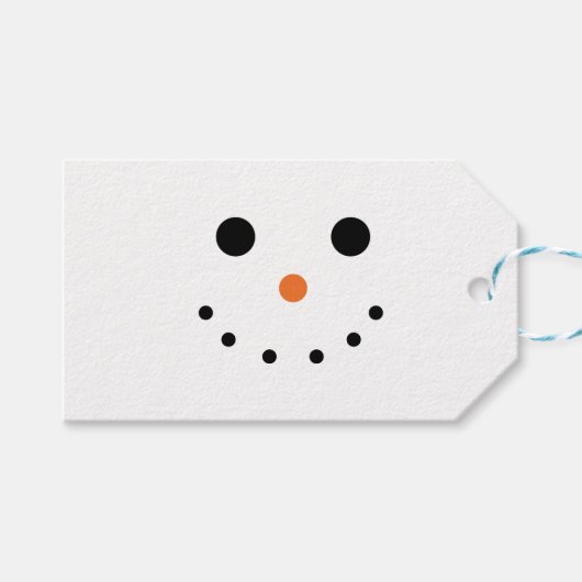 Étiquettes-cadeau Snowman (Devant (Horizontal))