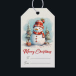 Étiquettes-cadeau Snowman Christmas Holiday Tags<br><div class="desc">Donnez une touche glacée à vos cadeaux avec nos étiquettes cadeaux Snowman "Frosty's Greming". Ces étiquettes de charme sont décorées d'adorables illustrations de bonhomme de neige, ajoutant un flair fantaisiste et festif à vos cadeaux de vacances. Faites de chaque cadeau supplémentaire présent un cadeau spécial avec ces étiquettes ravissantes sur...</div>
