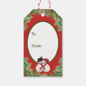 Étiquettes-cadeau Snowman Couple (Dos)