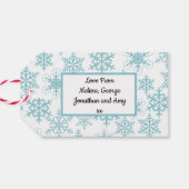 Étiquettes-cadeau Snowman Festif Et Flèches Bleues (Dos Horizontal)