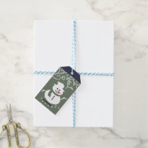 Snowman Happy Holiday Tags cadeaux