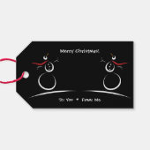 Étiquettes-cadeau SNOWMAN JOY 'Joyeux Noël' À Du Modèle (Dos (Horizontal))