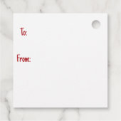 Étiquettes Cadeau Snowman Red PERSONNALISER (Dos)