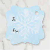 Étiquettes Cadeau Snowman rose de Noël personnalisé (Dos)