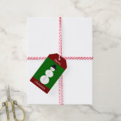 Étiquettes-cadeau Snowman tiré (Avec de la ficelle)