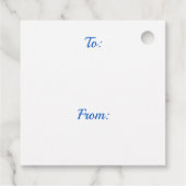 Étiquettes Cadeau Snowman with Two Sleeping Bunnies with Snowflakes (Dos)