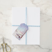 Étiquettes-cadeau Snowy Bridge Watercolor Landscape (Avec de laficelle)