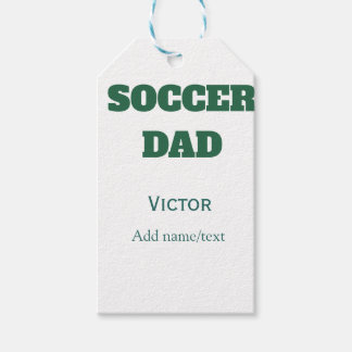 ÉTIQUETTES-CADEAU SOCCER DAD FOOTBALL FATHERS DAY GIFTS GREEN SIMPLE
