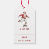 Étiquettes-cadeau Soccer Santa Personalized Christmas (Devant)