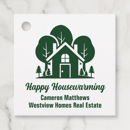 Étiquettes Cadeau Société immobilière sur mesure Green Forest House (Devant)