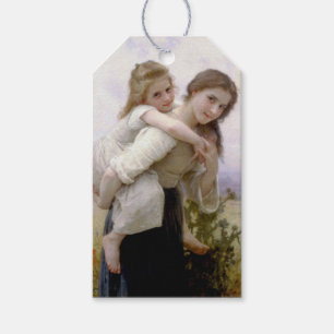 Étiquettes-cadeau Soeur aînée donnant à la soeur plus jeune Ride de