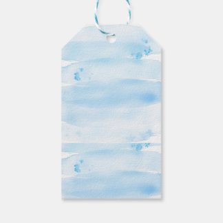 Étiquettes-cadeau Soft Blue Watercolor Brush