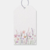 Étiquettes-cadeau Soft Pastel Floral Wildflower Wedding (Dos)