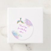 Étiquettes Cadeau Soif splash mermaid anniversaire merci (En situation)