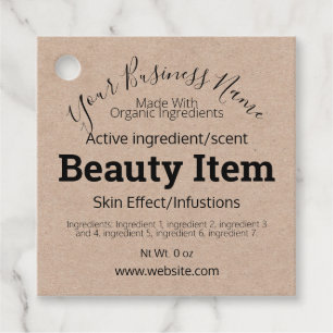 Étiquettes Cadeau Soins de la peau personnalisés do-it-yourself entr