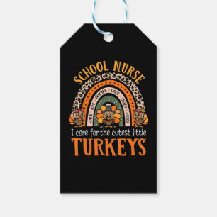 Étiquettes-cadeau Soins Thanksgiving Pour L'Infirmière Scolaire Cute