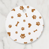 Étiquettes Cadeau Soirée chiot adorable merci (Dos)