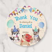 Étiquettes Cadeau Soirée chiot adorable merci (Devant)