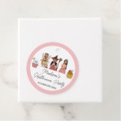 Étiquettes Cadeau Soirée Costume d'Halloween rose doux et Éffrayant (En situation)