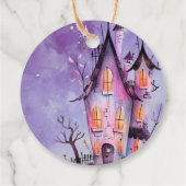 Étiquettes Cadeau Soirée costumée Monstres Halloween merci (Dos)